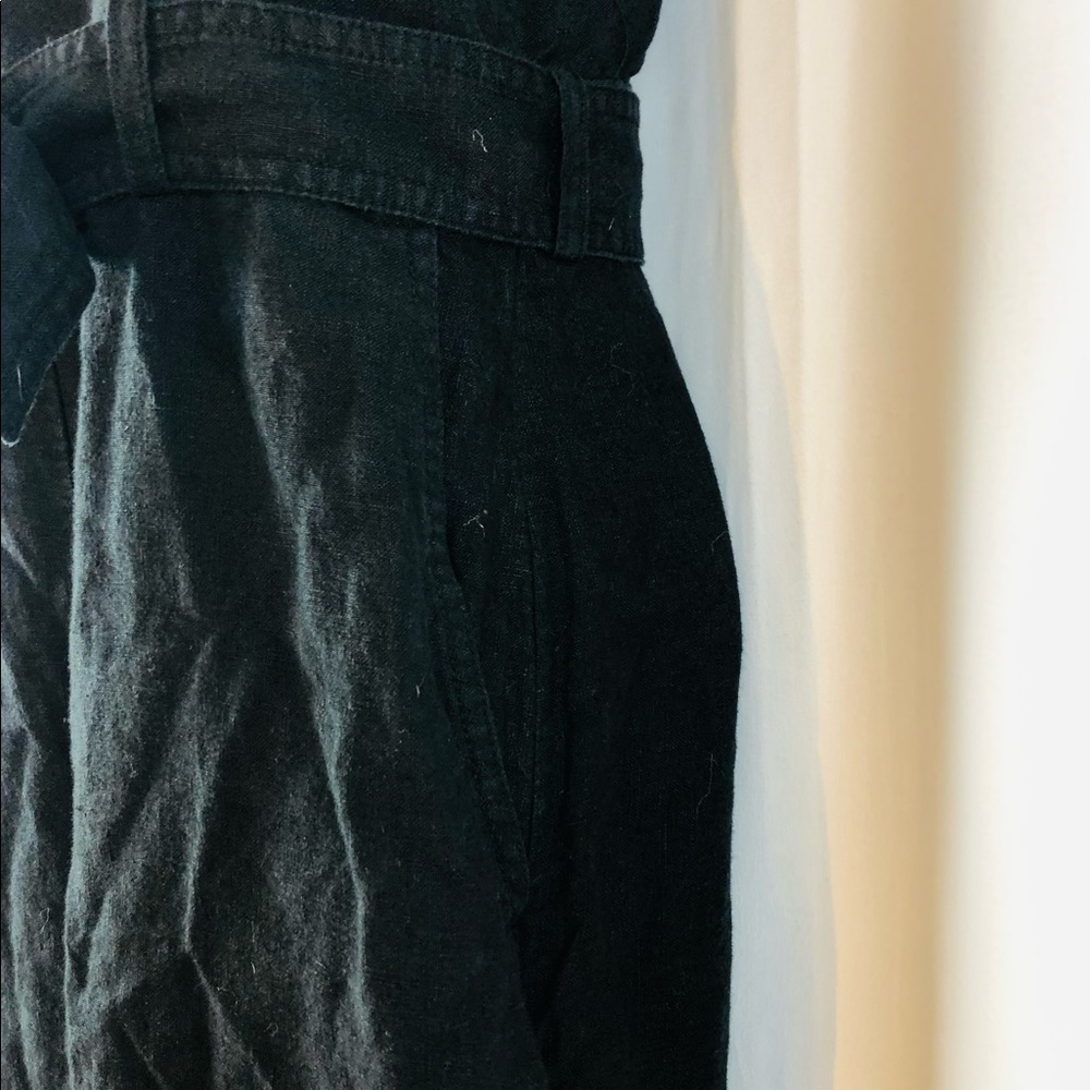Los Angeles Atelier & Other Stories Linen wide-strap jump suit pockets 4 - Picture 5 of 16